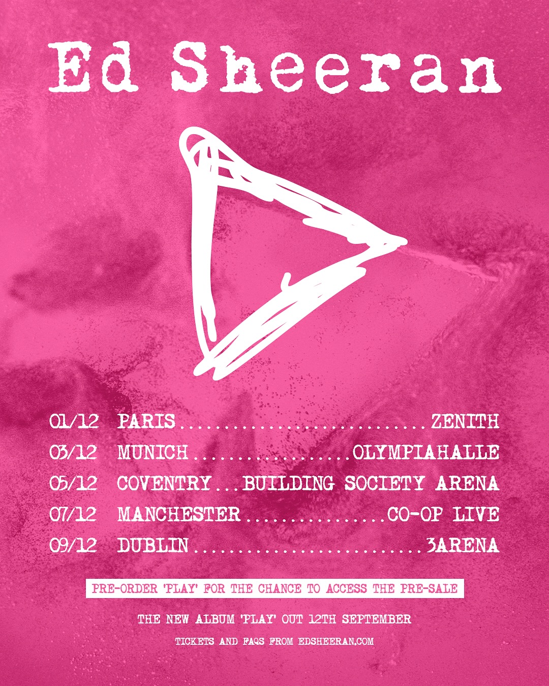 Ed Sheeran Loop Tour Poster 2025-2026